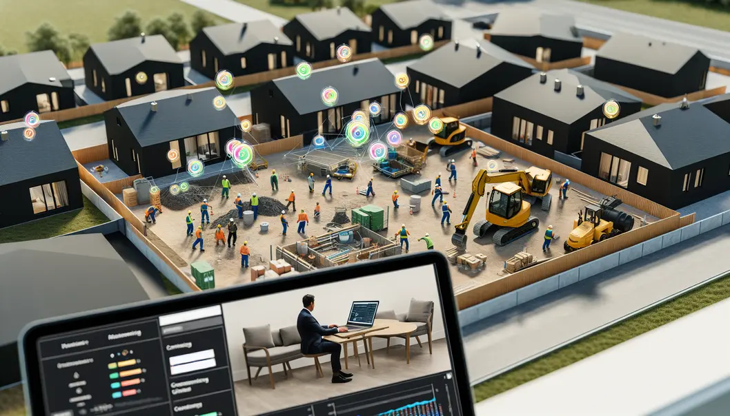 Modern sustainable materials being used in residential concrete construction.